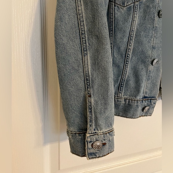 Sandro Eriko Denim Jacket with Pearls - Size Large (Sandro Size 3)$745 - Picture 7 of 16